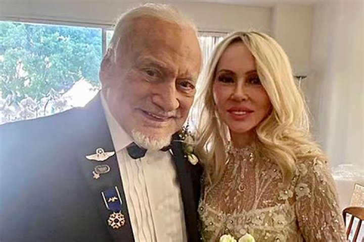 Edwin Buzz Aldrin , Astronaut Pilot who went to the moon with Neil Armstrong, married again with Dr. Anca at the age of 93.