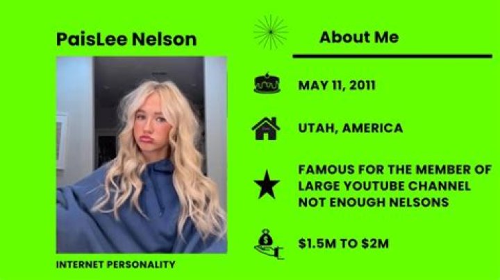 Paislee Nelson – American YouTuber | Age, Biography, Wiki, Career, Net Worth, Dating, Family, Instagram, Videos &amp; Facts